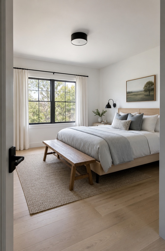 Modern Minimalist Farmhouse Bedroom
