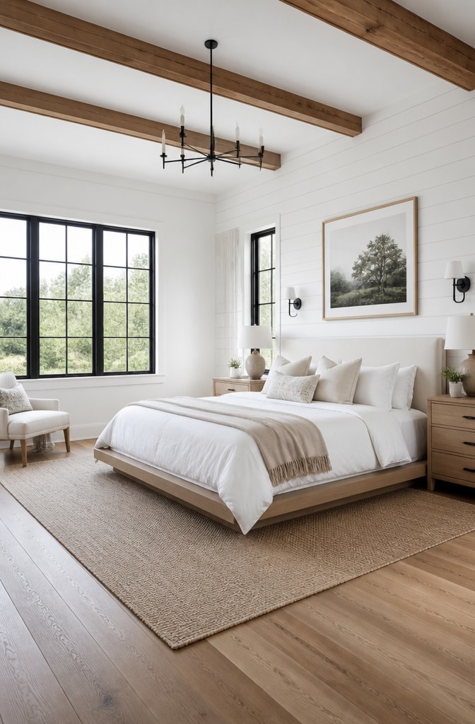 Modern Minimalist Farmhouse Bedroom