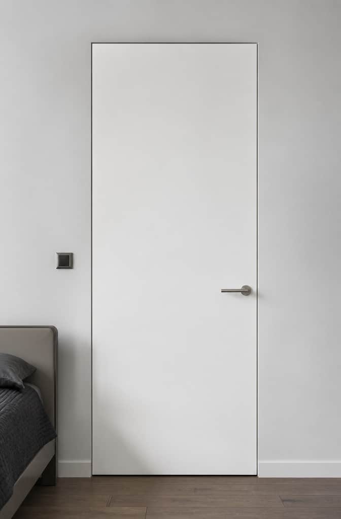Modern Minimalist Flush Bedroom Door
