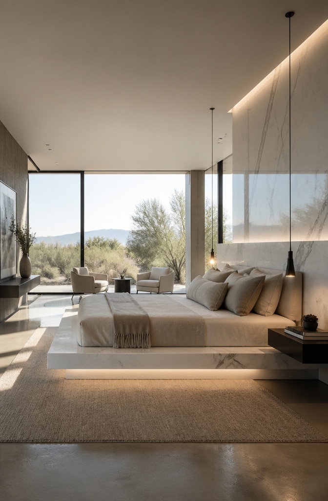 Modern Minimalist Marble Sanctuary