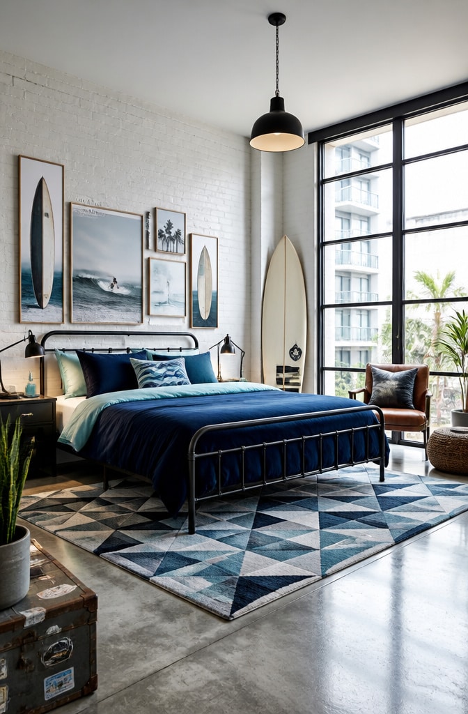 Modern Urban Surfer Girl Bedroom