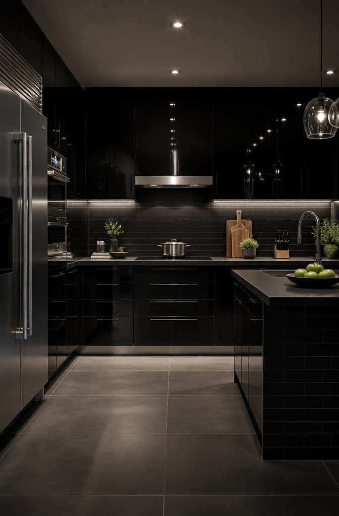 Monochrome Black Matte Tiles