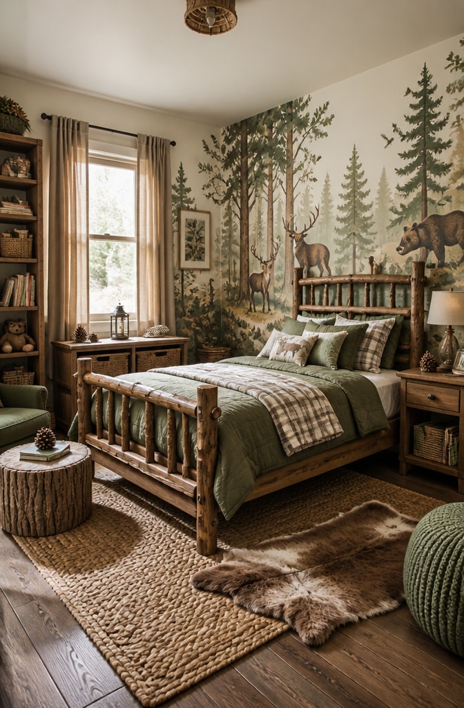 Nature-Inspired Woodland Boys Bedroom
