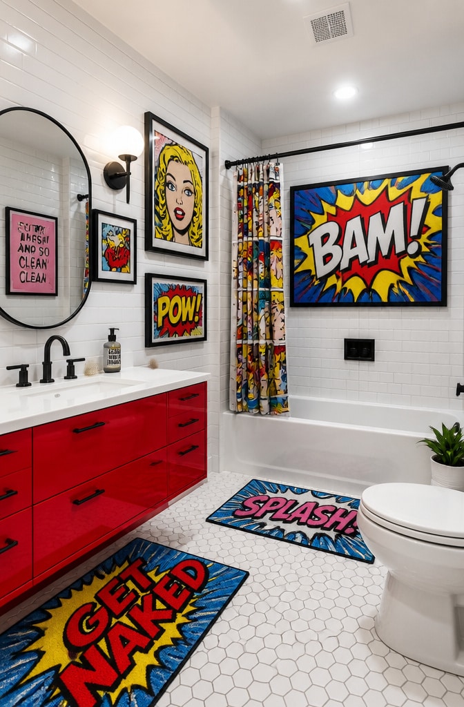 Pop Art Inspired Bathroom Prints