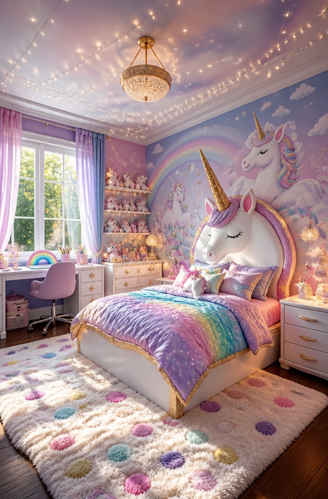 Rainbow Unicorn Magical Bedroom