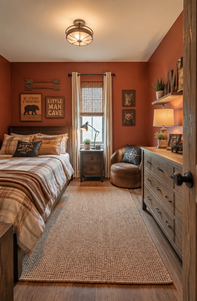 Rustic Earth Tones Bedroom