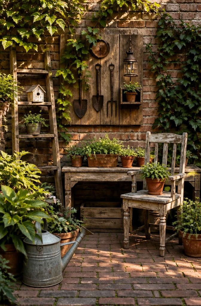 Rustic Vintage Garden Nook