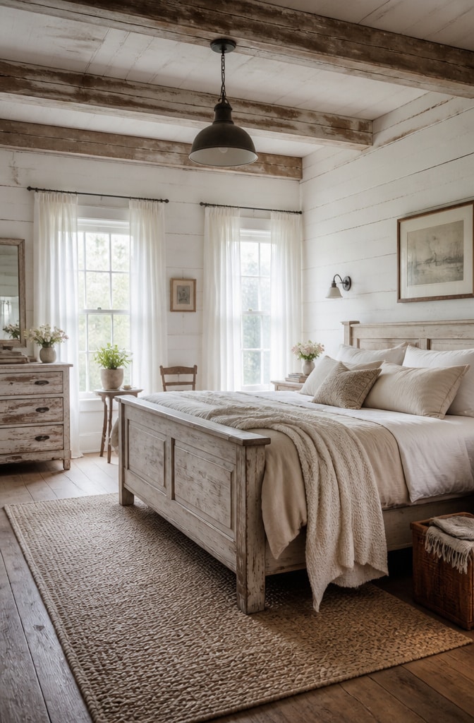 15 Farmhouse Chic Bedroom Ideas to Transform Your Space into a Cozy Retreat