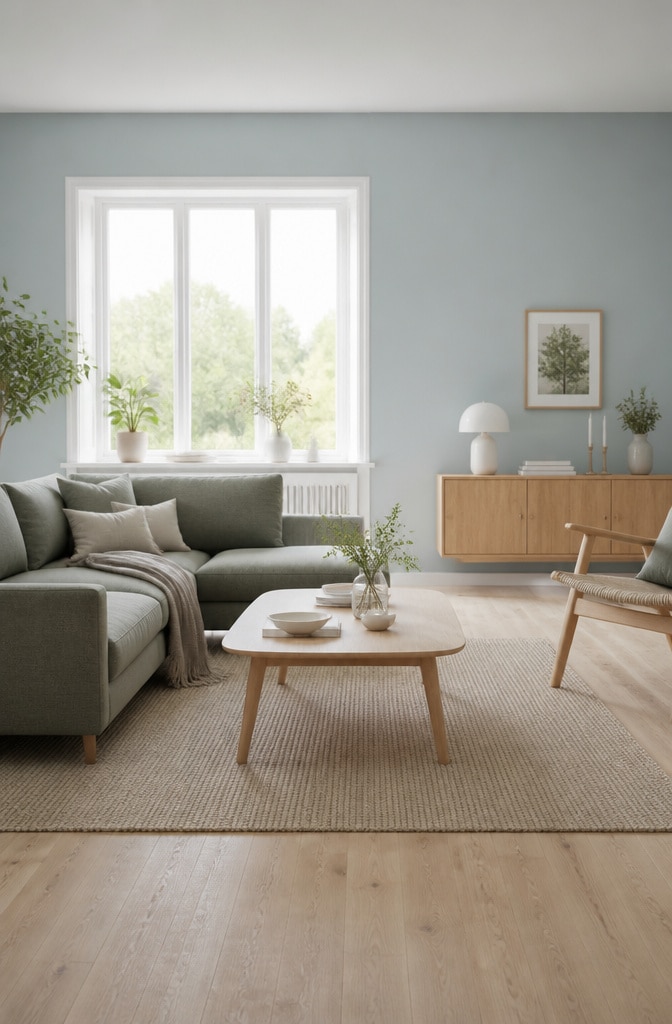 Scandinavian Blue-Green Minimalism