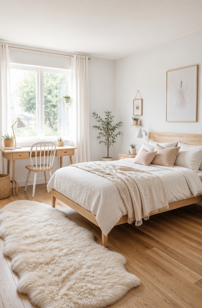 Scandinavian Cozy Neutral Bedroom