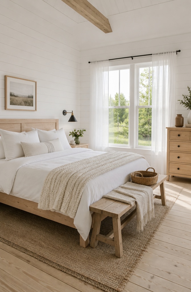 Scandinavian Farmhouse Bedroom Simplicity