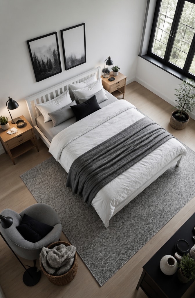 Scandinavian-Inspired Grey and White Retreat