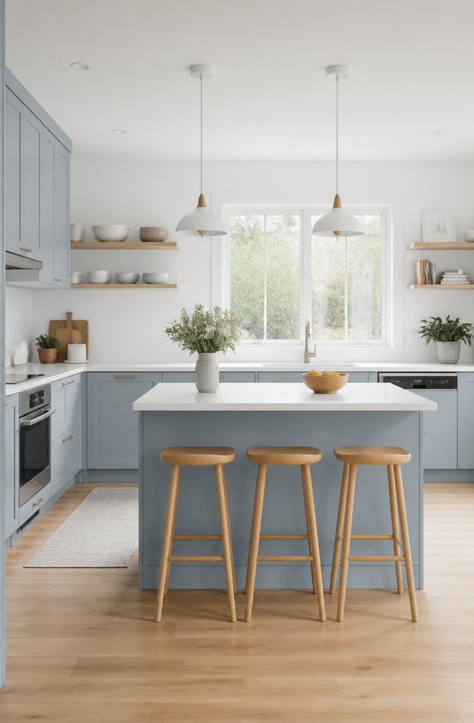 Scandinavian Light Blue Kitchen