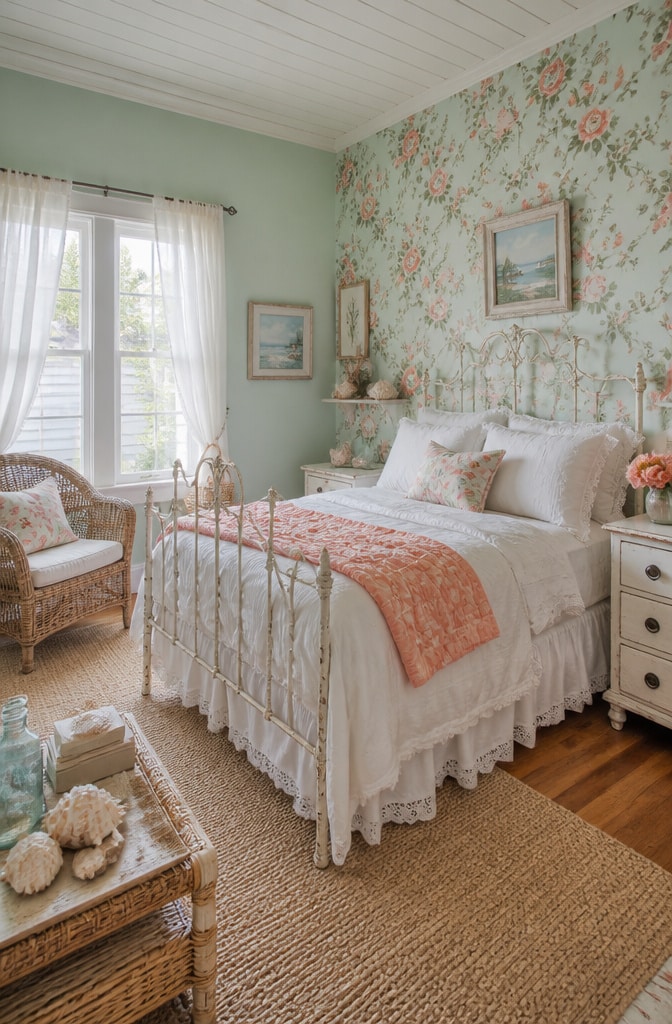 Shabby Chic Coastal Vintage Bedroom