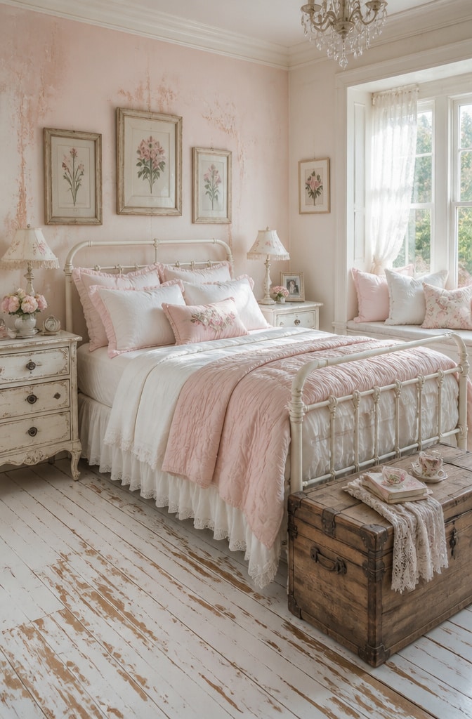 Shabby Chic Vintage Farmhouse Bedroom
