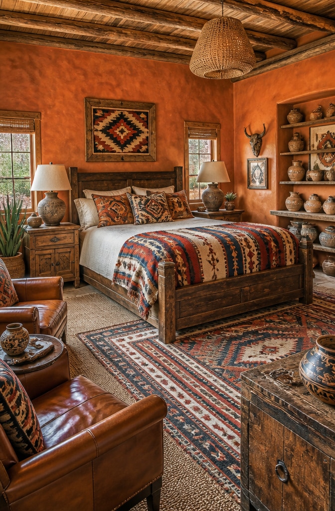 Southwestern Farmhouse Bedroom Fusion