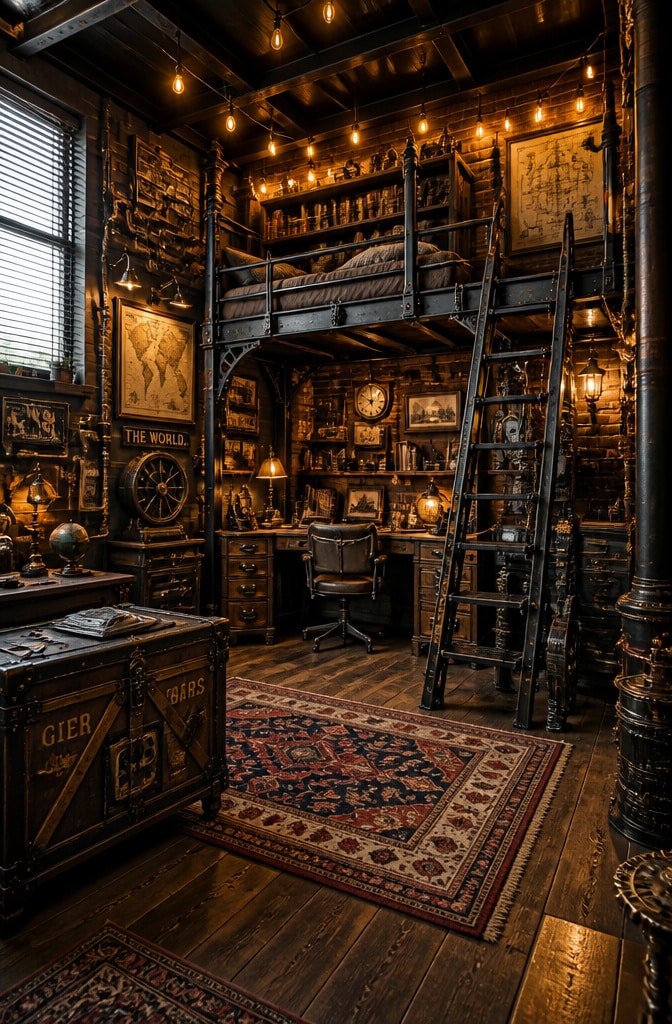 Steampunk Inventor Boys Bedroom