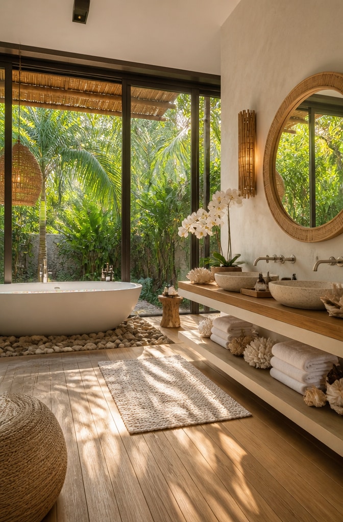 Tropical Beach Spa Bathroom Retreat