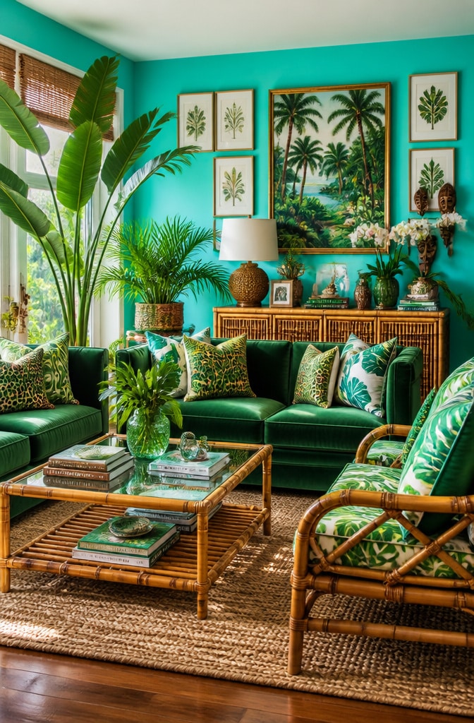 Tropical Blue and Green Jungle Vibes