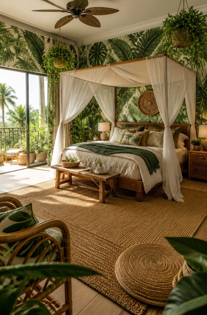 Tropical Jungle Retreat Bedroom