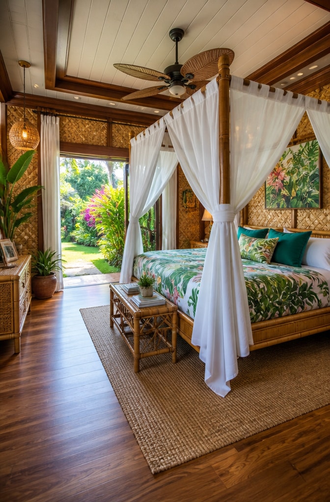Tropical Light Brown Bedroom Paradise