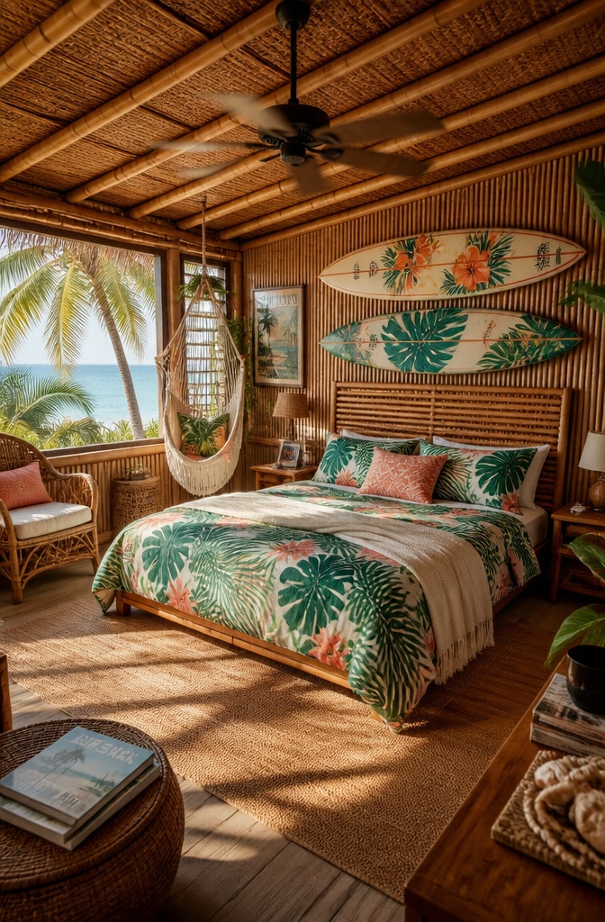 Tropical Surf Shack Bedroom