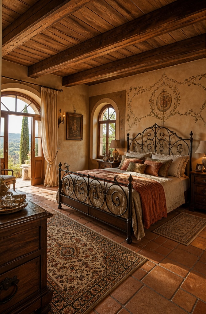 Tuscan Villa Inspired Luxury Bedroom