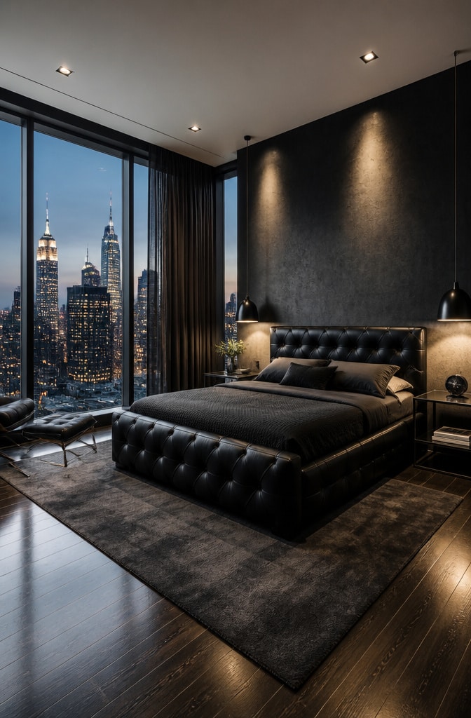 Urban Chic Black Bedroom
