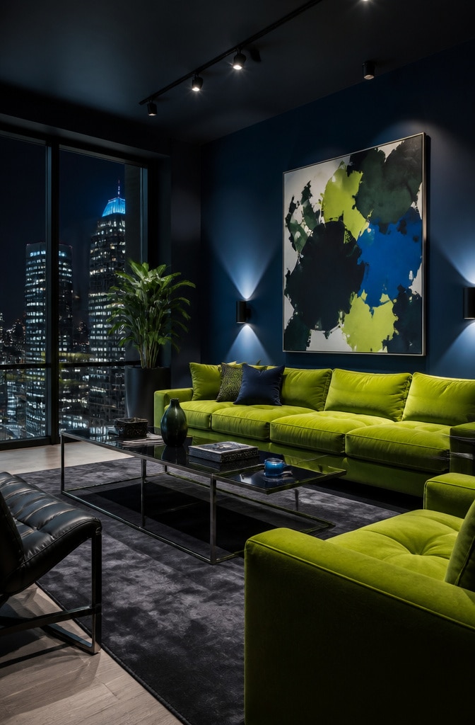 Urban Chic Blue and Chartreuse Fusion