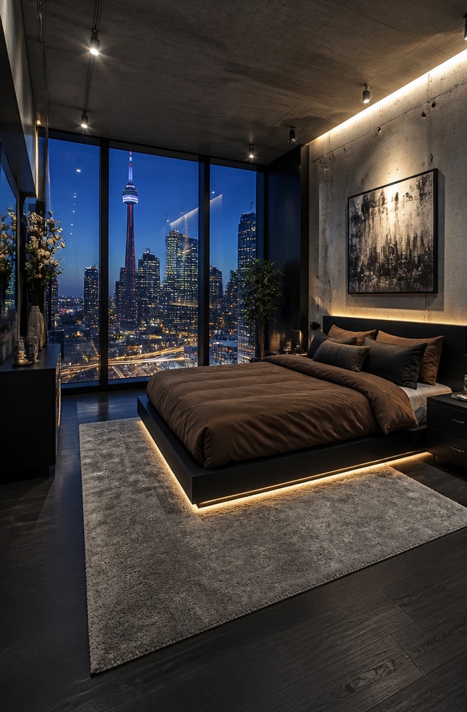 Urban Chic Brown Comforter Apartment Bedroom