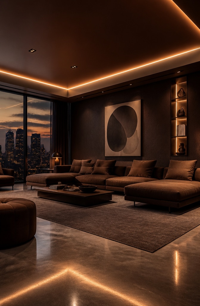 Urban Chic Brown Living Room