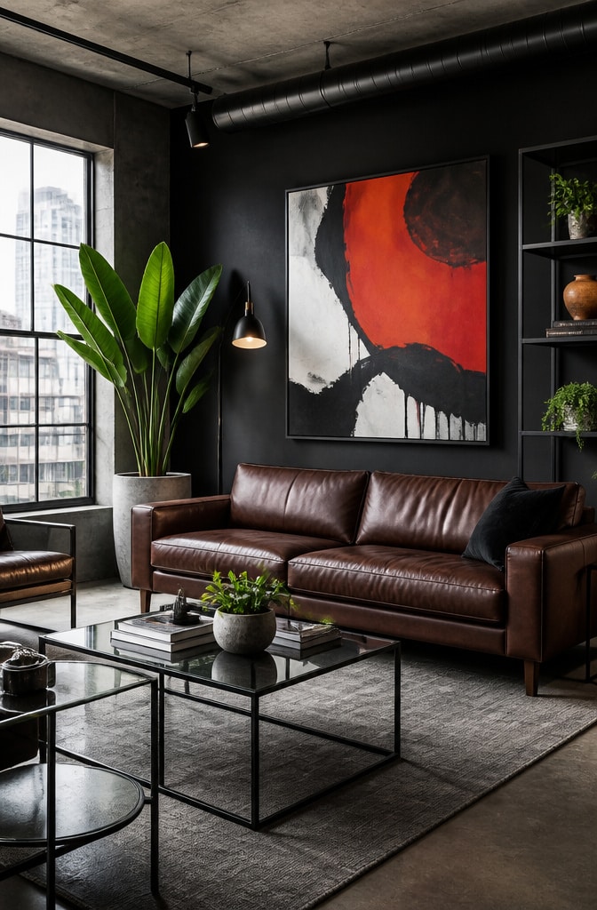 Urban Chic Chocolate Brown Couch Living Room