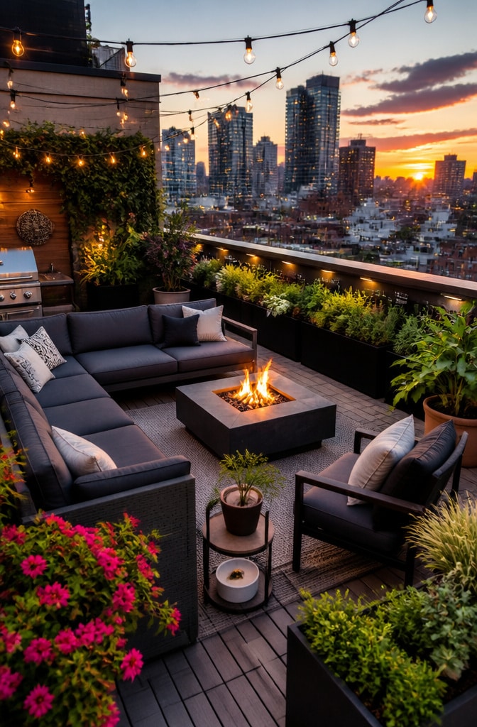 Urban Chic Rooftop Backyard