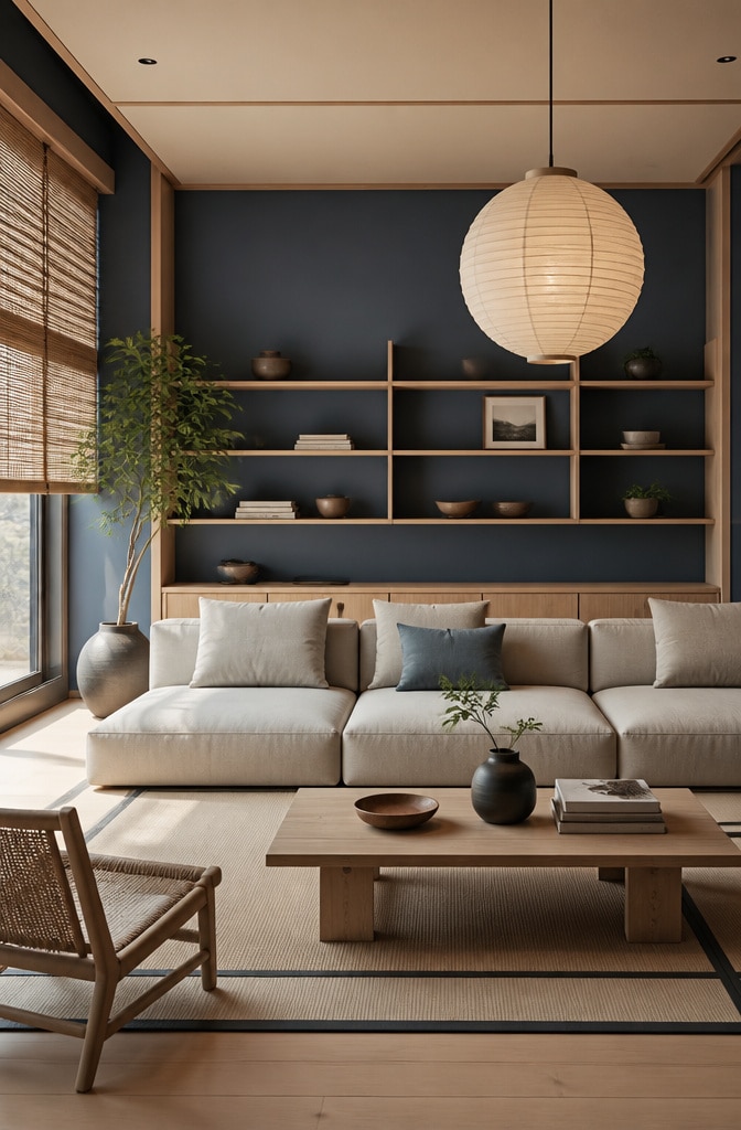 Urban Japandi Hague Blue Living Room