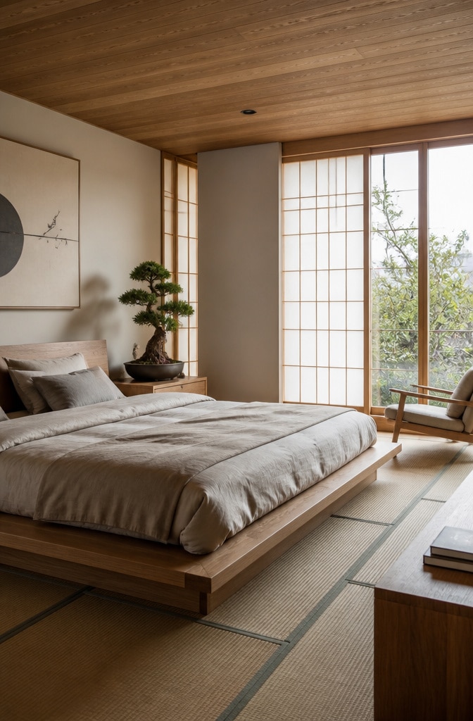Urban Japandi Zen Bedroom