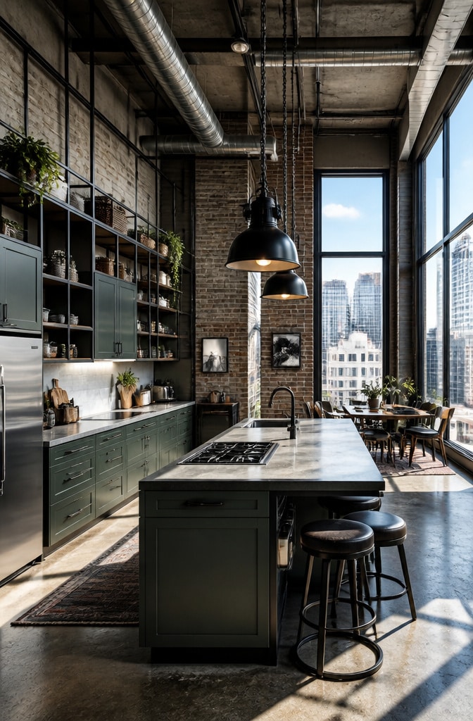 Urban Loft Pewter Green Cabinets
