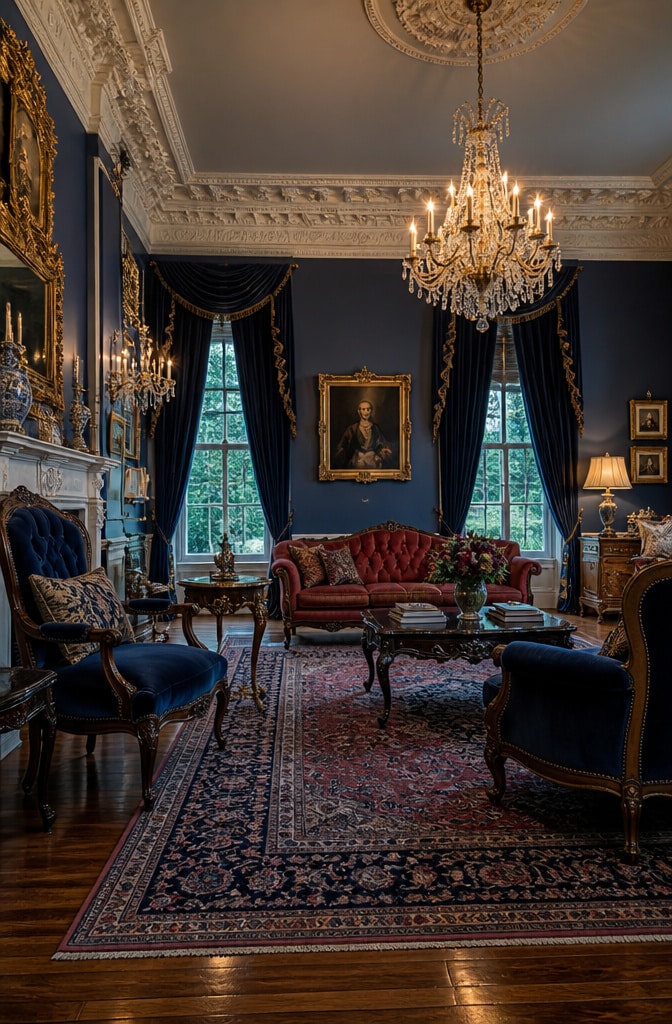 Victorian Charm Hague Blue Parlor