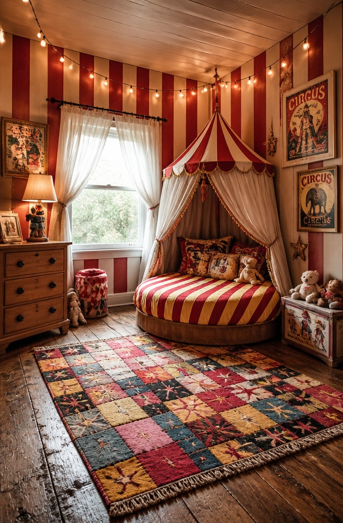 Vintage Circus Carnival Bedroom