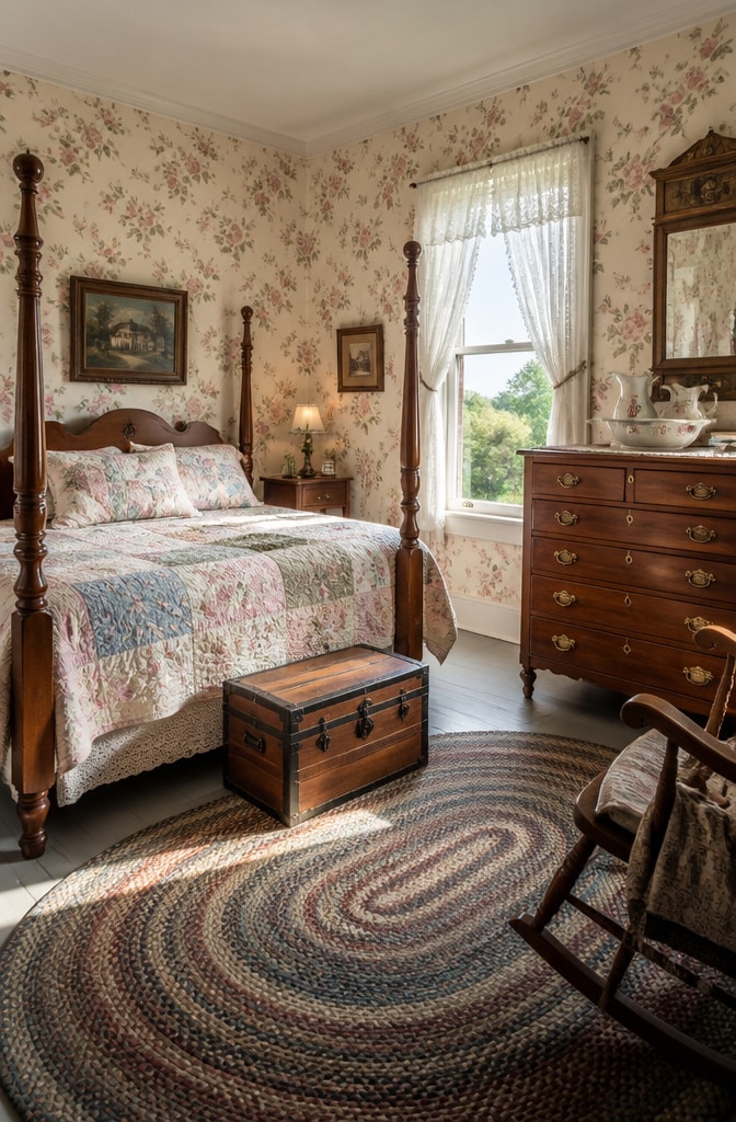 Vintage Country Farmhouse Bedroom