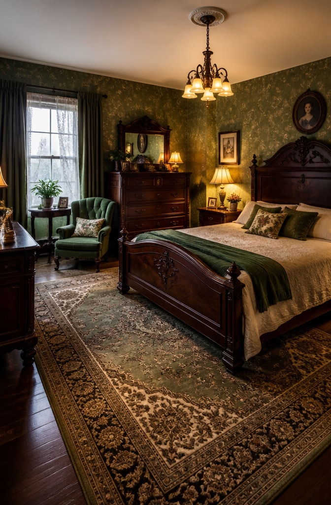 Vintage Earthy Brown and Green Escape