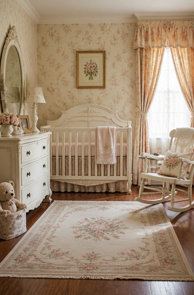 Vintage Floral Baby Girl Bedroom
