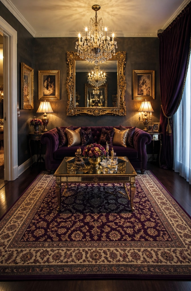 Vintage Glam Compact Living Room