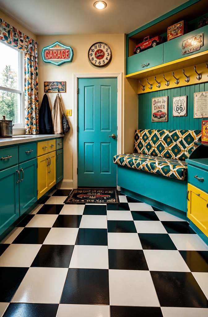 Vintage Retro Garage Mudroom