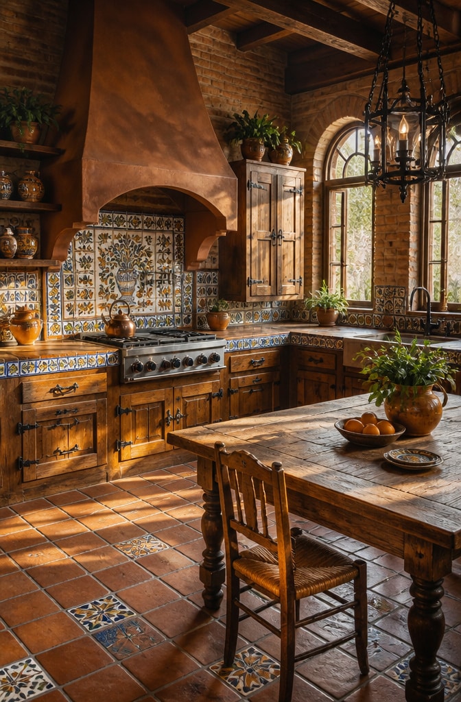 Vintage Spanish Revival Terracotta Kitchen