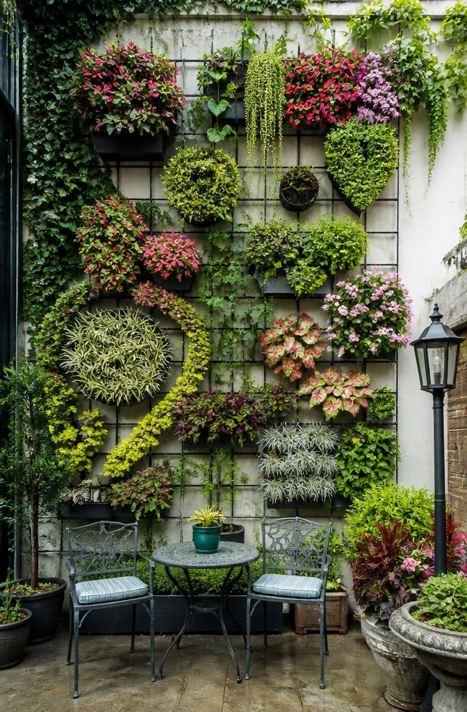 Whimsical Vertical Garden Wall