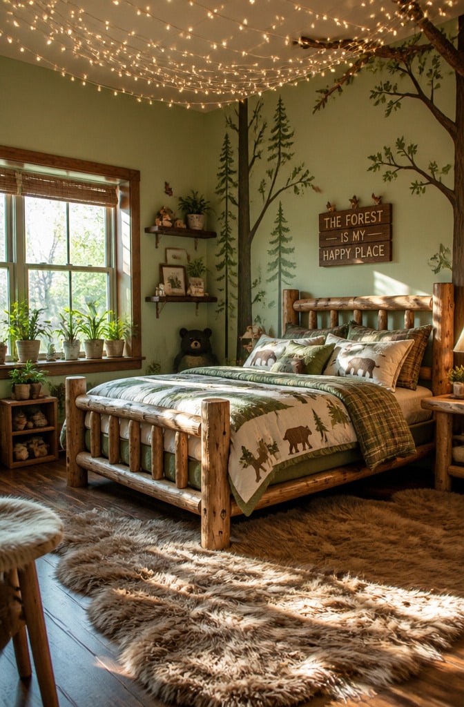 Whimsical Woodland Farmhouse Kids Bedroom