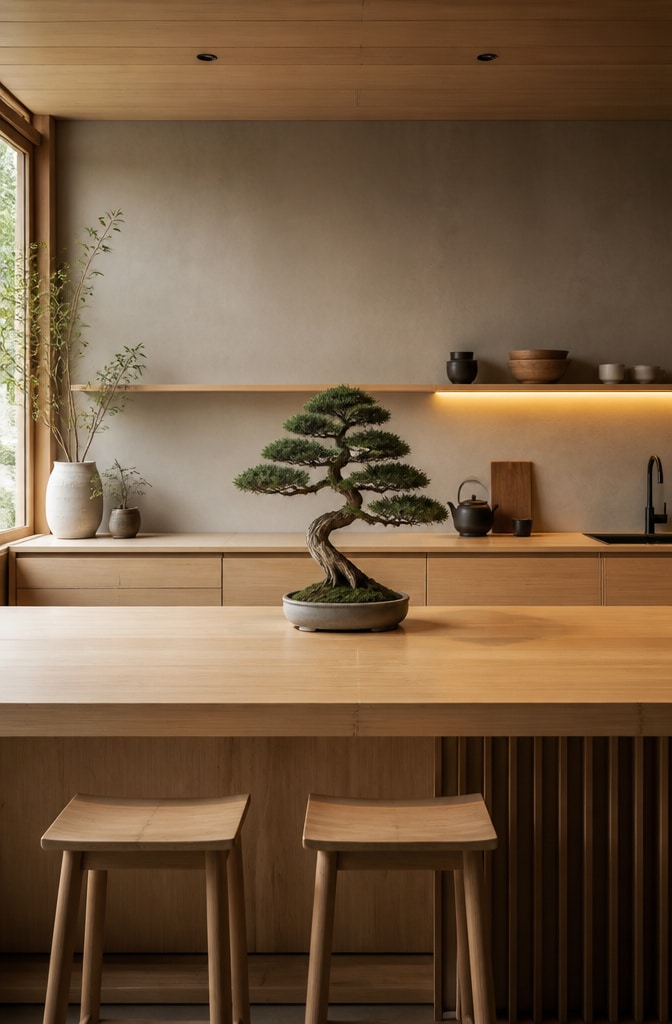 Zen Minimalist Kitchen Counter