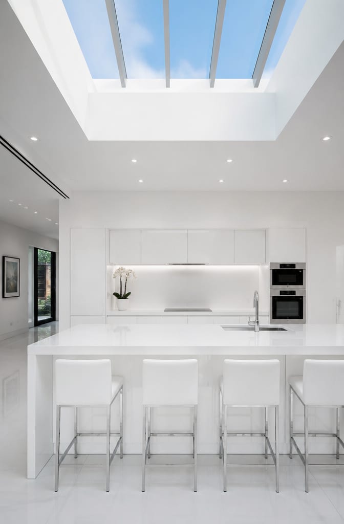All-White Minimalist Kitchen