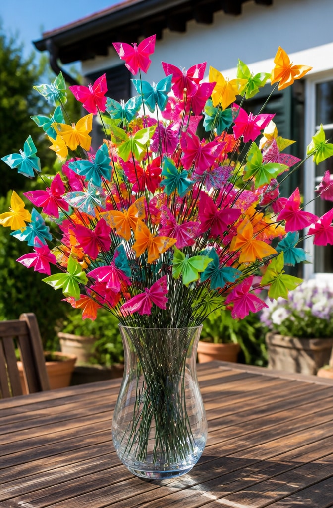 Bright Origami Butterfly Bouquet