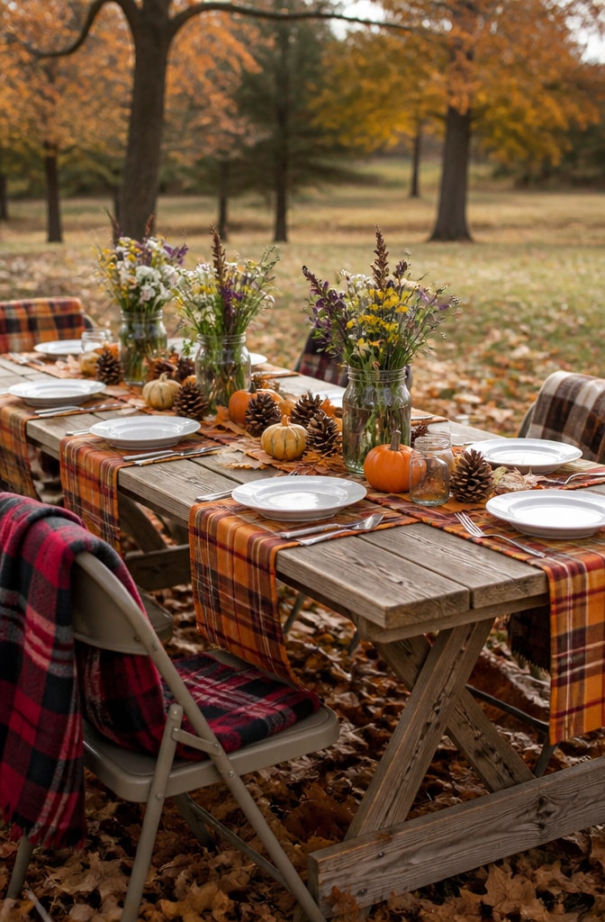 Casual Outdoor Fall Picnic Table